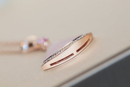 [Vicky]DREAM NECKLACE PINK MOP DIAMOND