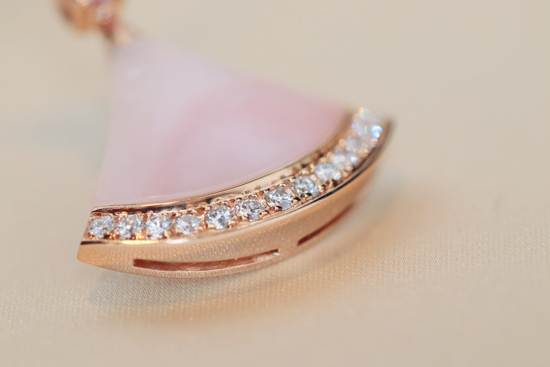 [Vicky]DREAM NECKLACE PINK MOP DIAMOND