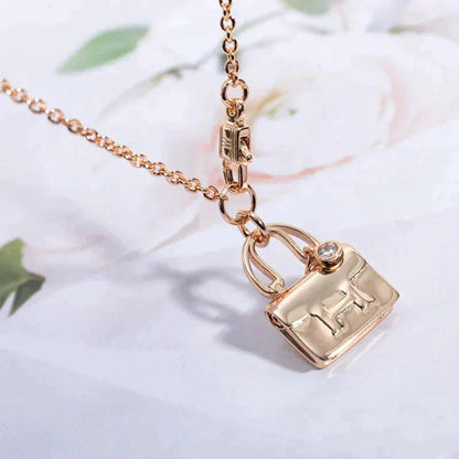 [Vicky]AMULETTE PEDANT ROSE GOLD NECKLACE