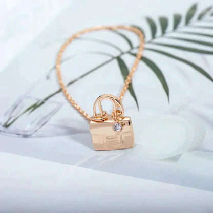 [Vicky]AMULETTE PEDANT ROSE GOLD NECKLACE