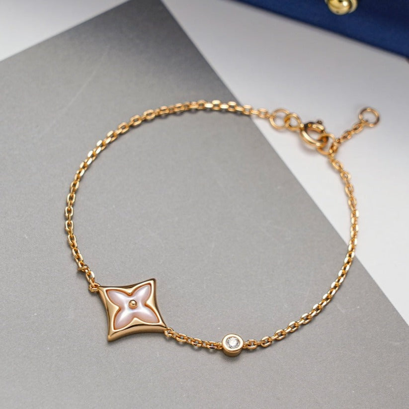 [Vicky]STAR 1 DIAMOND PINK GOLD BRACELET