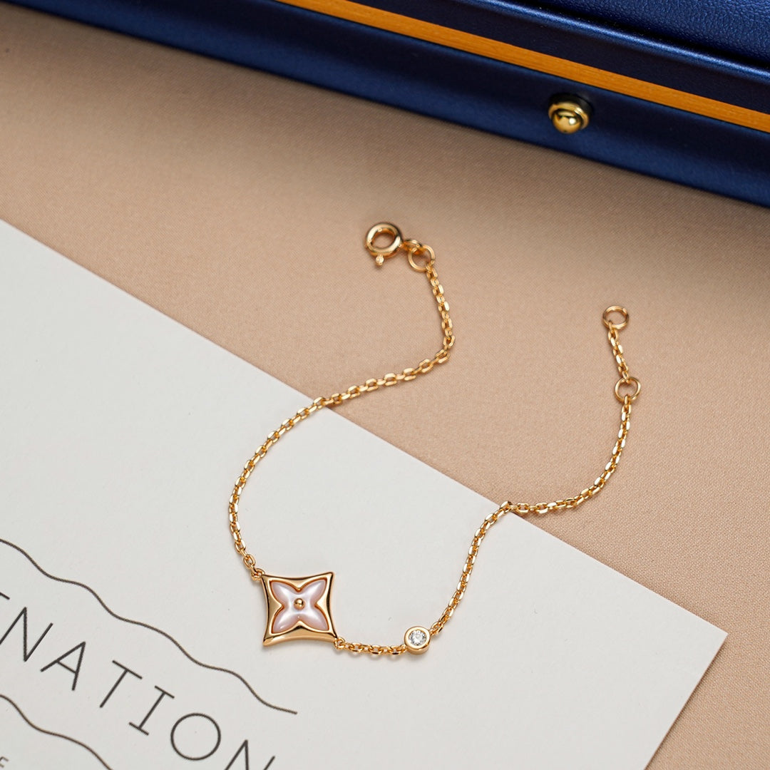[Vicky]STAR 1 DIAMOND PINK GOLD BRACELET