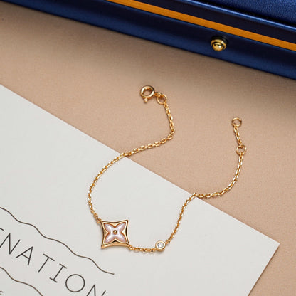 [Vicky]STAR 1 DIAMOND PINK GOLD BRACELET
