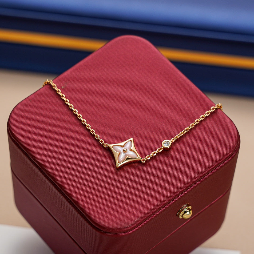 [Vicky]STAR 1 DIAMOND PINK GOLD BRACELET