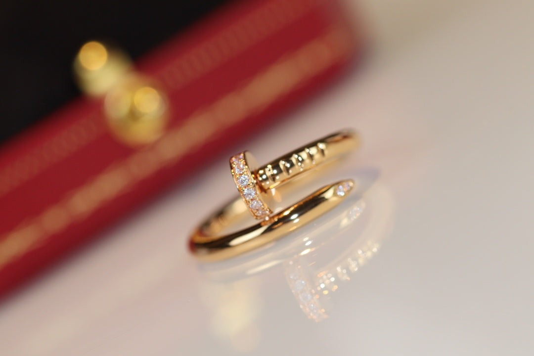 [Vicky]JUSTE RING 2.65MM GOLD DIAMOND