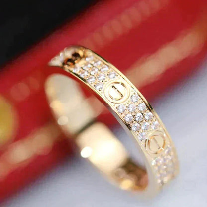 [Vicky]LOVE RING 3.6MM DIAMOND PAVED