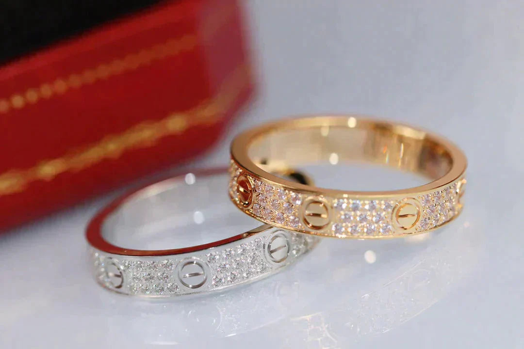 [Vicky]LOVE RING 3.6MM DIAMOND PAVED