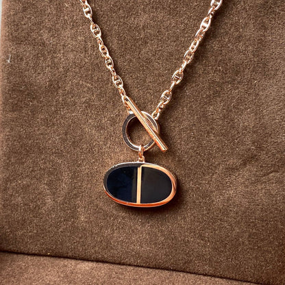 [Vicky]CHAINE VERSO BLACK CERAMIC NECKLACE