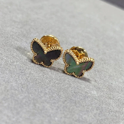 [Vicky]BUTTERFLY DARK MOP  EARRINGS