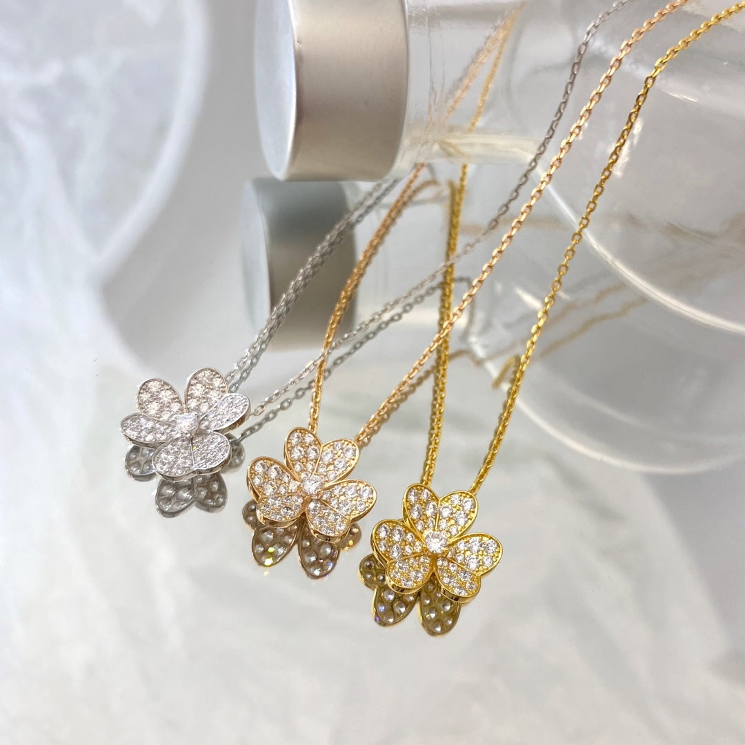 [Vicky]FLOWER DIAMOND NECKLACE