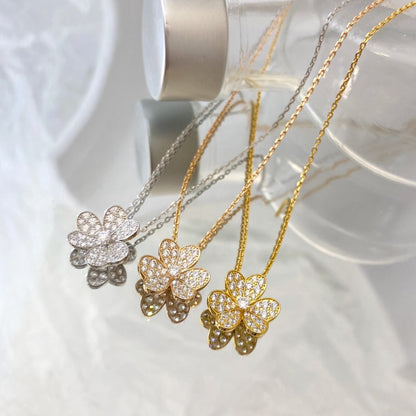 [Vicky]FLOWER DIAMOND NECKLACE