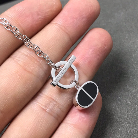 [Vicky]CHAINE VERSO BLACK CERAMIC  NECKLACE