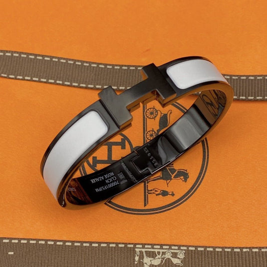 [Vicky]H BRACELET 12MM BLACK WHITE CERAMIC