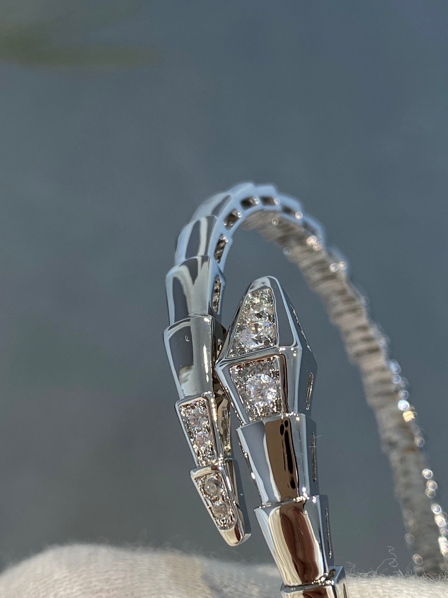 [Vicky]SERPENTI BRACELET DIAMONDS SILVER