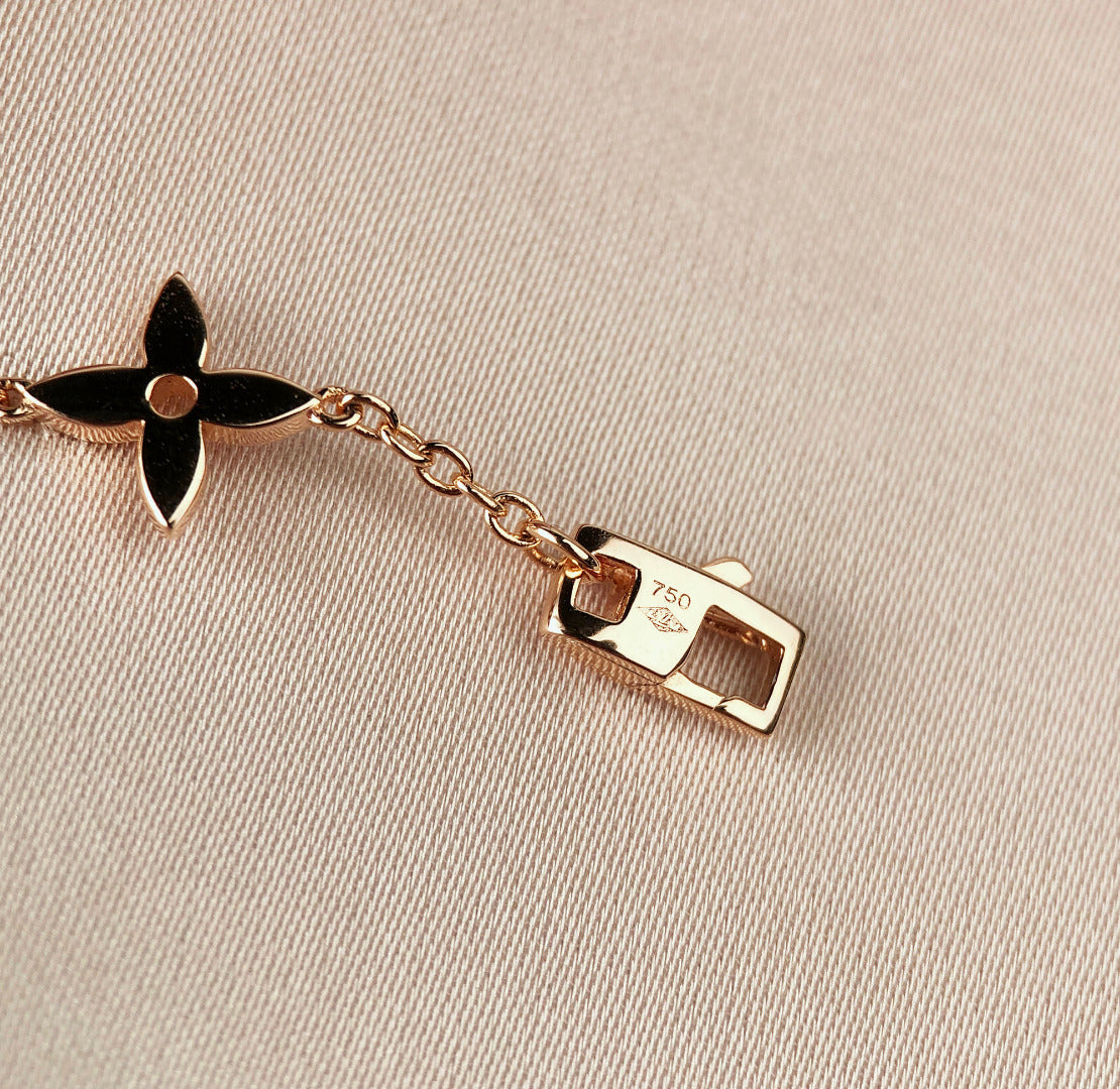 [Vicky]STAR AND SUN 7 MOTIFS GOLD BRACELET