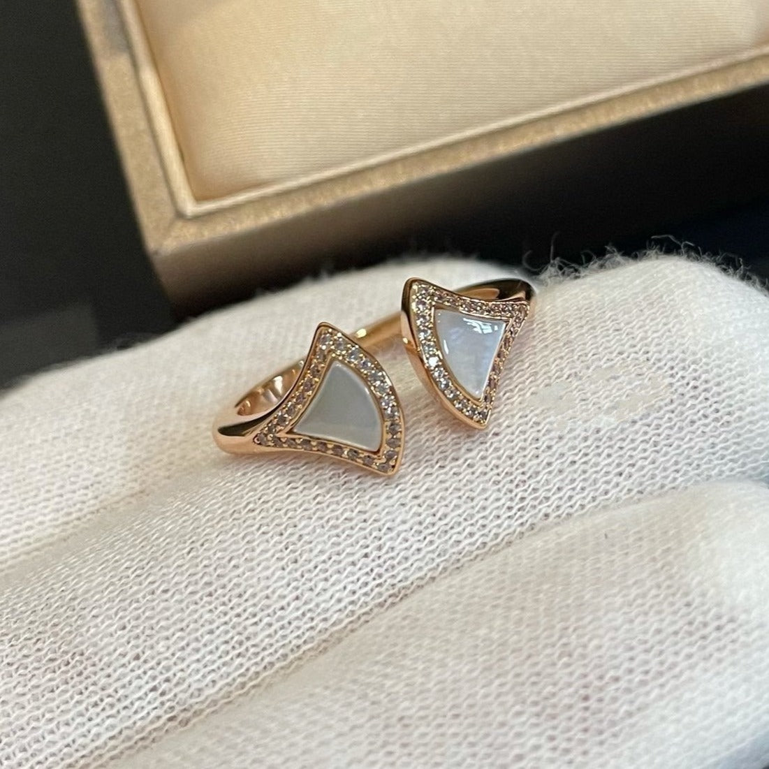 [Vicky]DREAM MOP DIAMOND OPEN RING