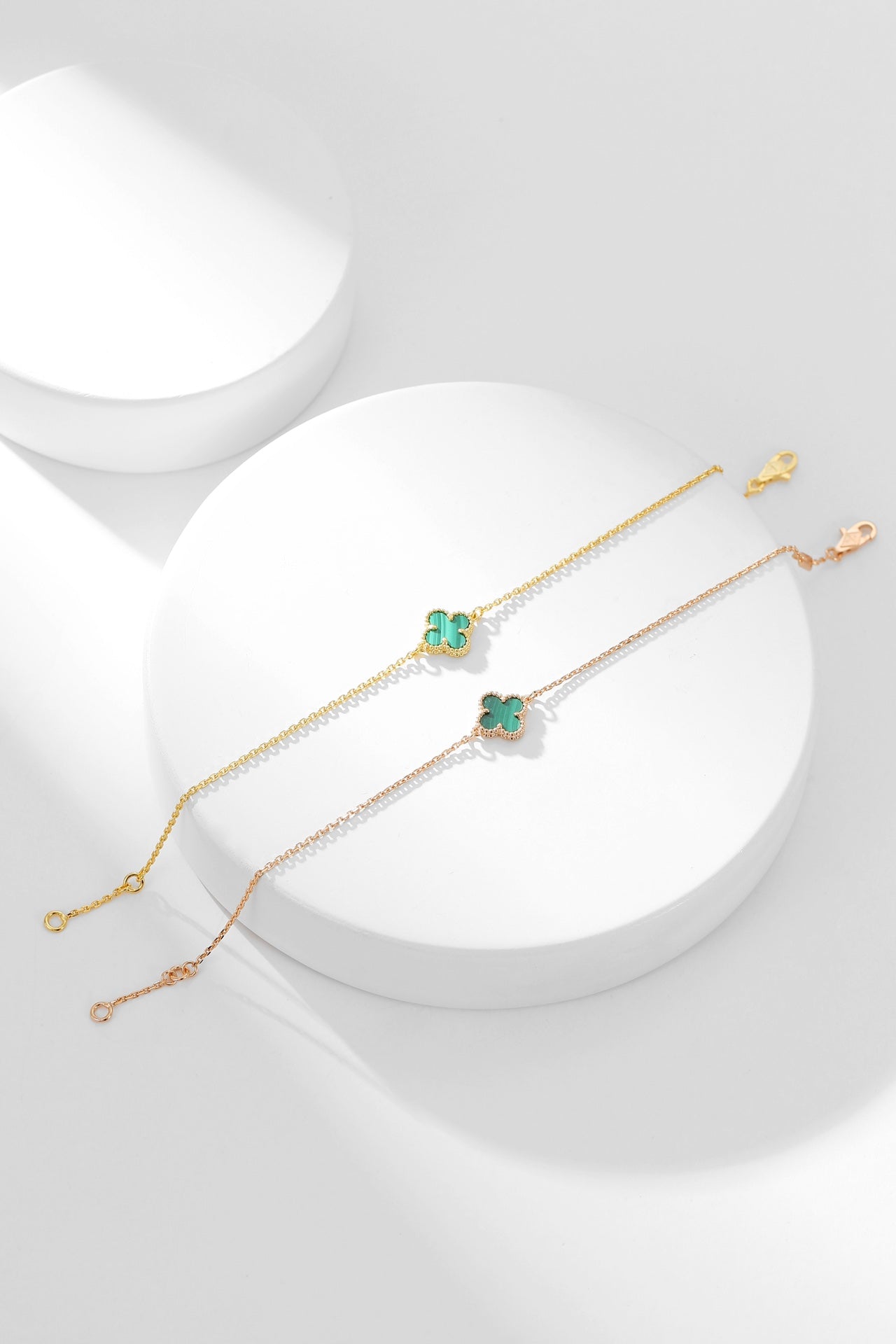 [Vicky]CLOVER BRACELET MALACHITE 1 MOTIF