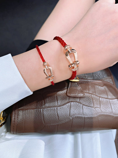 [Vicky]FORCE 10 HALF DIAMOND PINK GOLD RED CORDERI LARGE AND MEDIUM MODEL