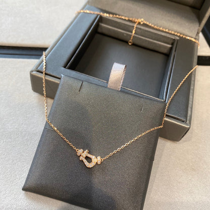 [Vicky]FORCE 10 DIAMOND PINK GOLD NECKLACE MINI MODEL