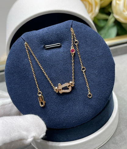 [Vicky]FORCE 10 DIAMOND PINK GOLD NECKLACE