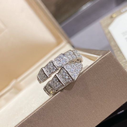 [Vicky]SERPENTI RING SILVER DIAMOND PAVED