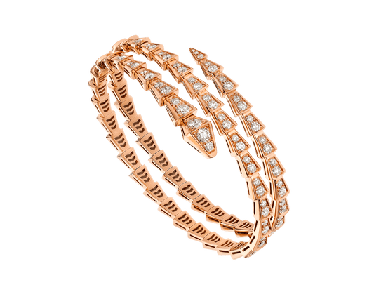 [Vicky]SERPENTI BRACELET PINK GOLD DIAMOND DOUBLE ROW