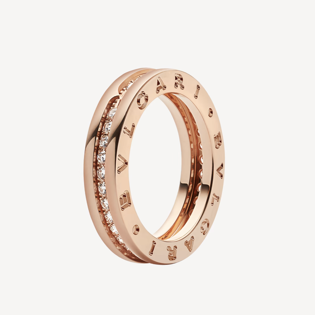 [Vicky]ZERO 1 ONE-BAND PAVED DIAMONDS ON THE SPIRAL RING