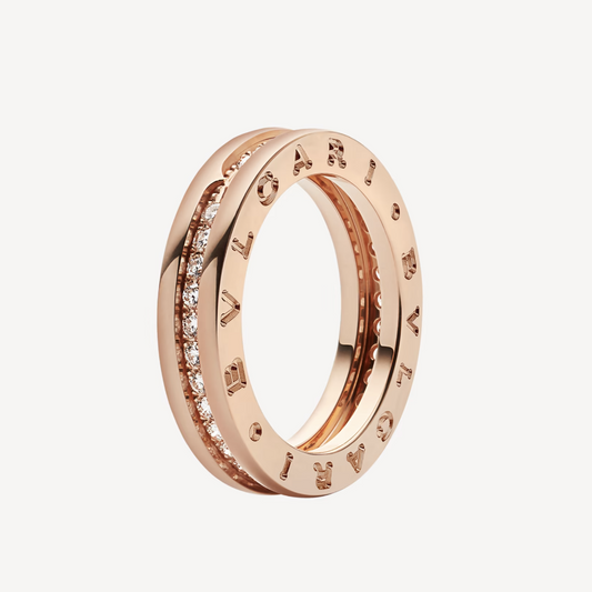 [Vicky]ZERO 1 ONE-BAND PAVED DIAMONDS ON THE SPIRAL RING