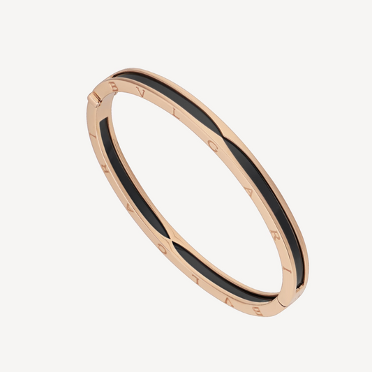 [Vicky]ZERO 1 PINK GOLD WITH BLACK CERAMIC BRACELET