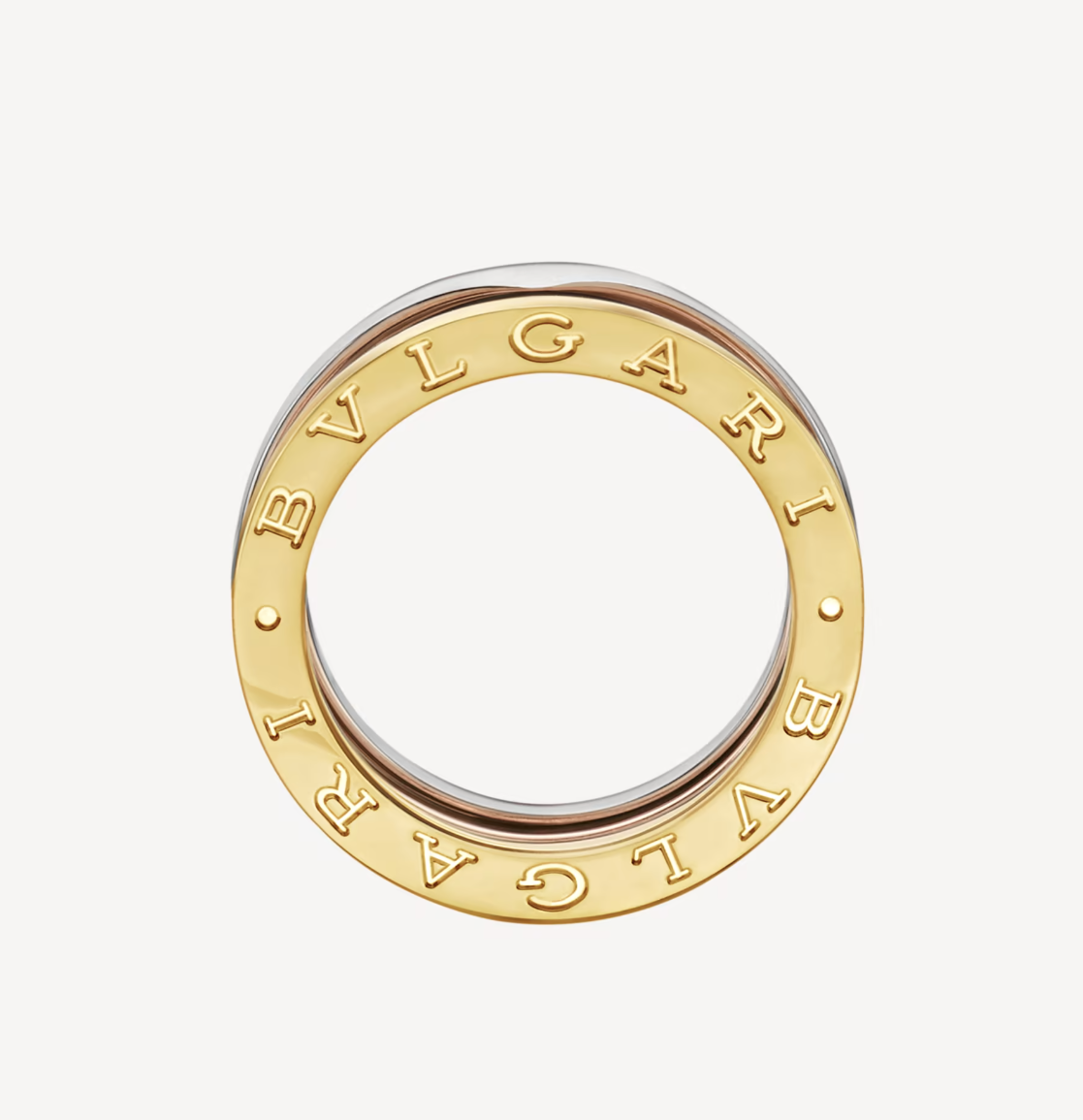 [Vicky]ZERO 1 THREE-BAND ROSE WHITE AND YELLOW RING