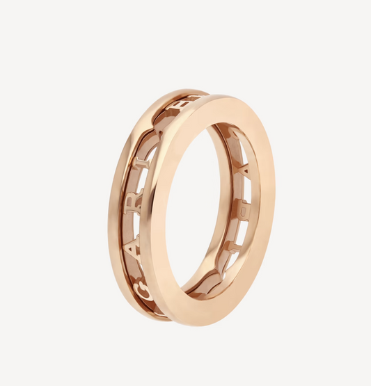 [Vicky]ZERO 1 ONE-BAND WITH OPENWORK LOGO SPIRAL RING