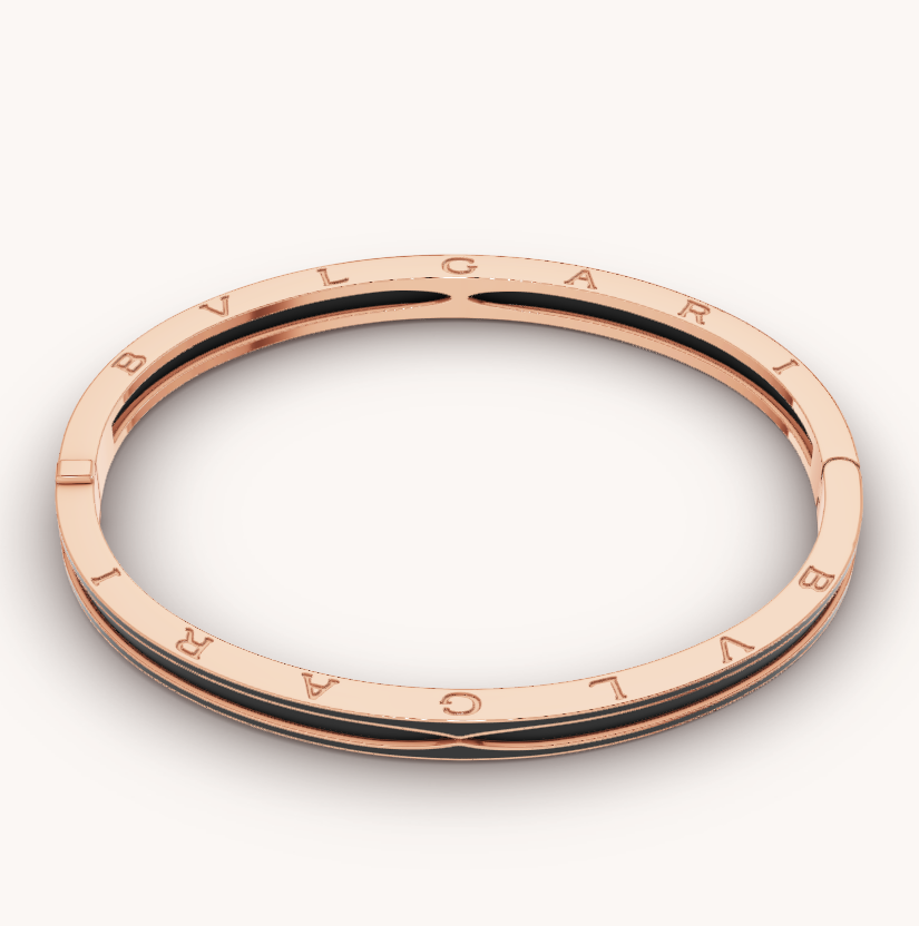[Vicky]ZERO 1 PINK GOLD WITH MATTE BLACK CERAMIC BRACELET