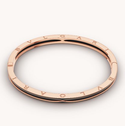 [Vicky]ZERO 1 PINK GOLD WITH MATTE BLACK CERAMIC BRACELET