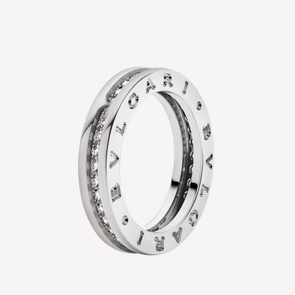 [Vicky]ZERO 1 ONE-BAND PAVED DIAMONDS ON THE SPIRAL RING