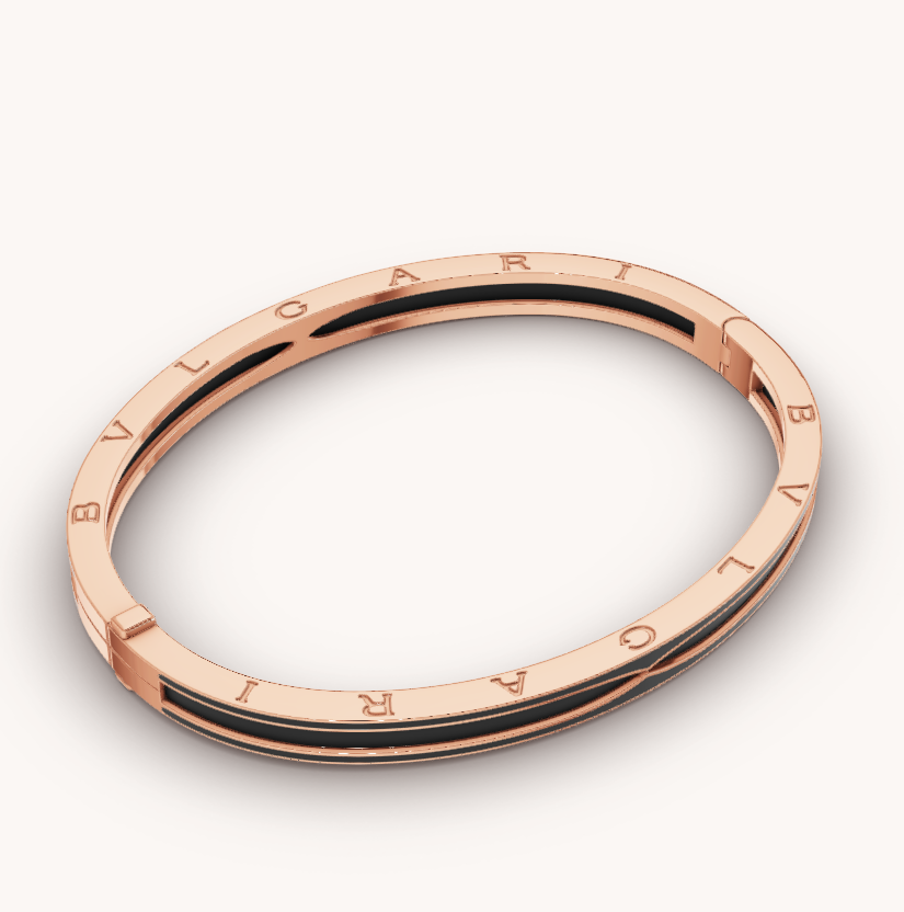 [Vicky]ZERO 1 PINK GOLD WITH MATTE BLACK CERAMIC BRACELET