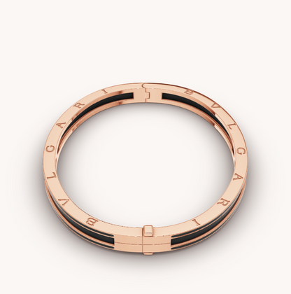 [Vicky]ZERO 1 PINK GOLD WITH MATTE BLACK CERAMIC BRACELET