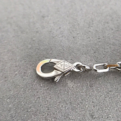 [Vicky]CLOVER 5 MOTIF ONYXS DIAMOND BRACELET SILVER