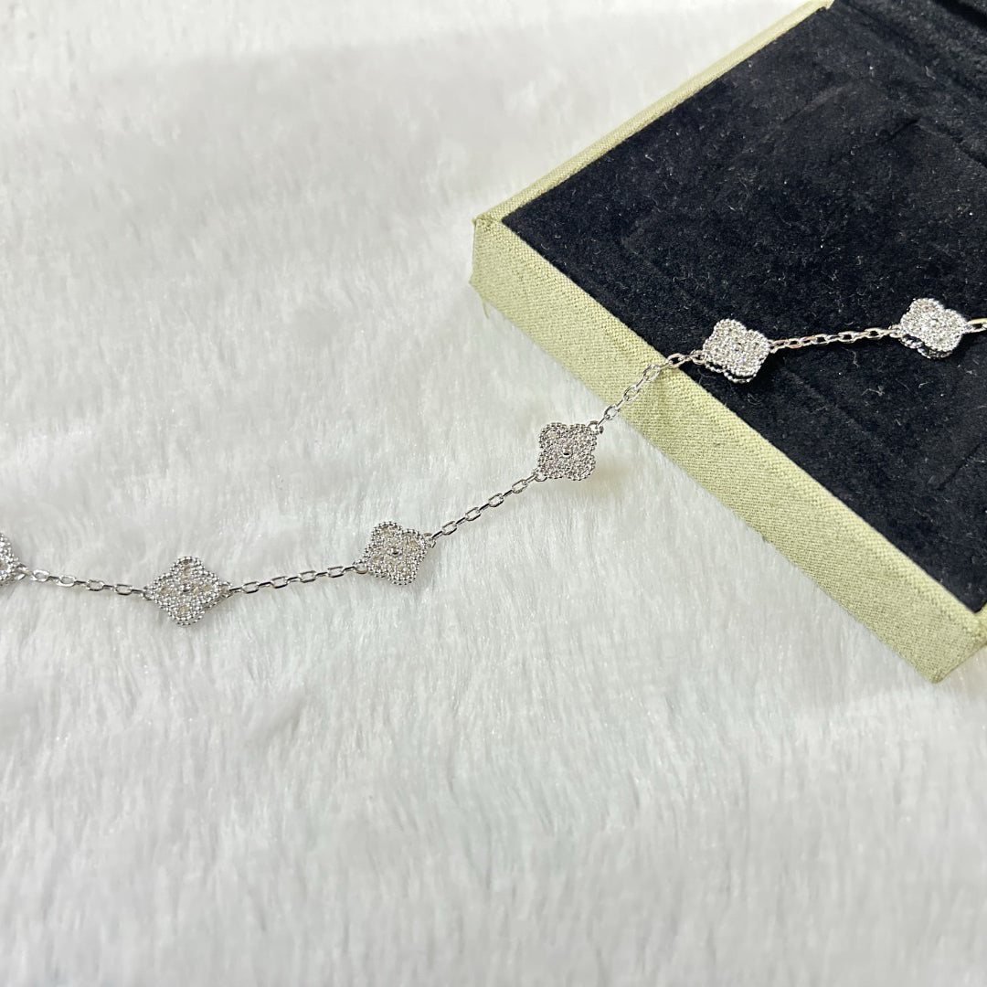 [Vicky]CLOVER 6 MOTIF DIAMOND BRACELET