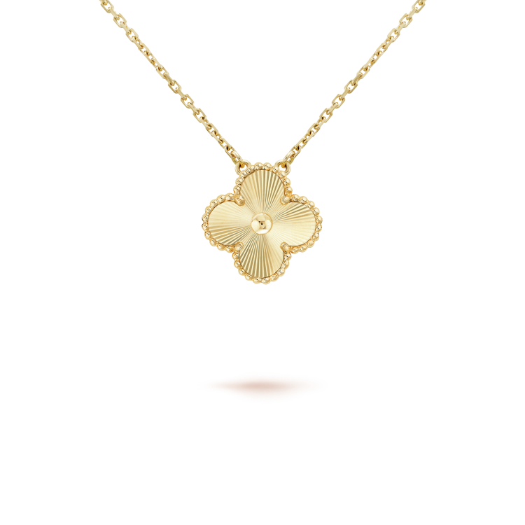 [Vicky]CLOVER 15MM LASER NECKLACE