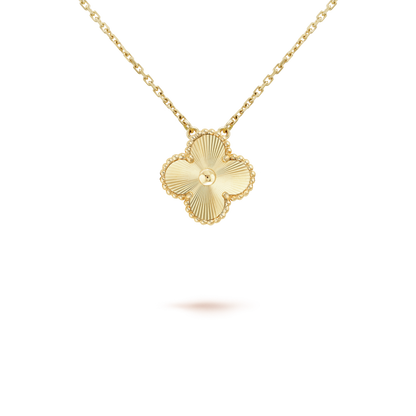 [Vicky]CLOVER 15MM LASER NECKLACE