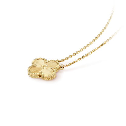 [Vicky]CLOVER 15MM LASER NECKLACE