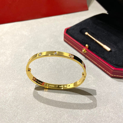 [Vicky]LOVE BRACELET 6.1MM 10 DIAMONDS