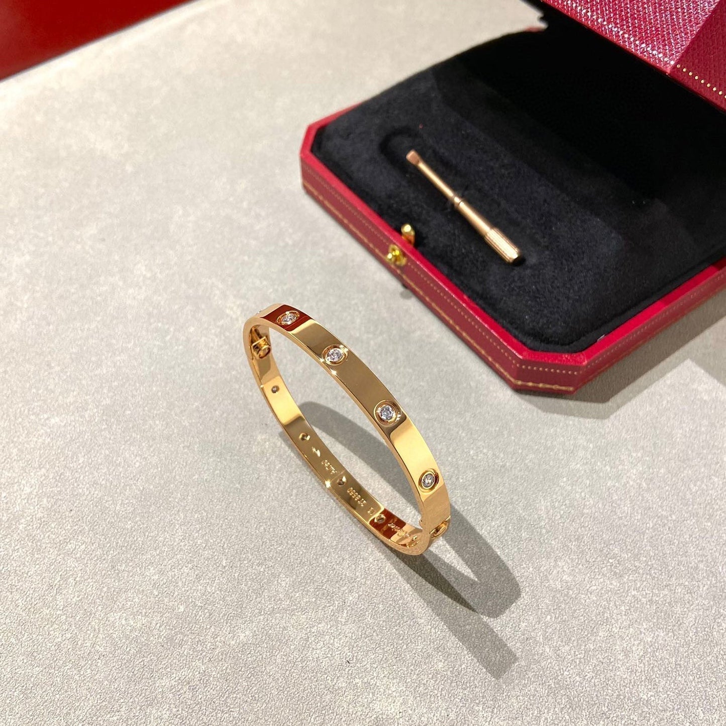 [Vicky]LOVE BRACELET 6.1MM 10 DIAMONDS