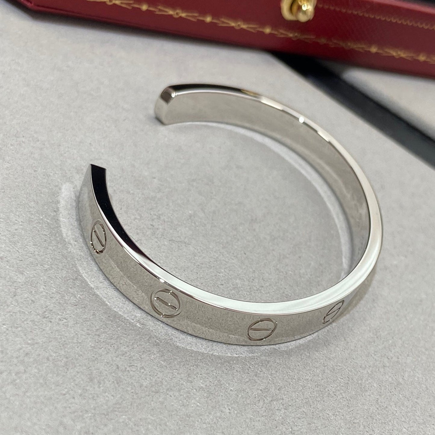 [Vicky]LOVE BRACELET 6.1MM 1 DIAMOND OPEN CUFF