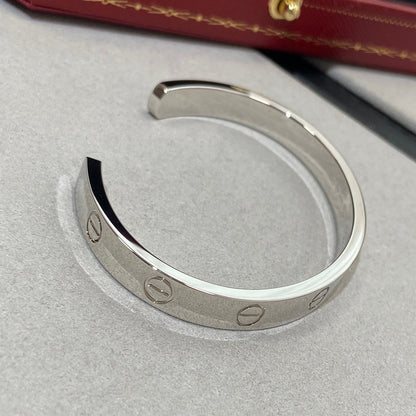 [Vicky]LOVE BRACELET 6.1MM 1 DIAMOND OPEN CUFF