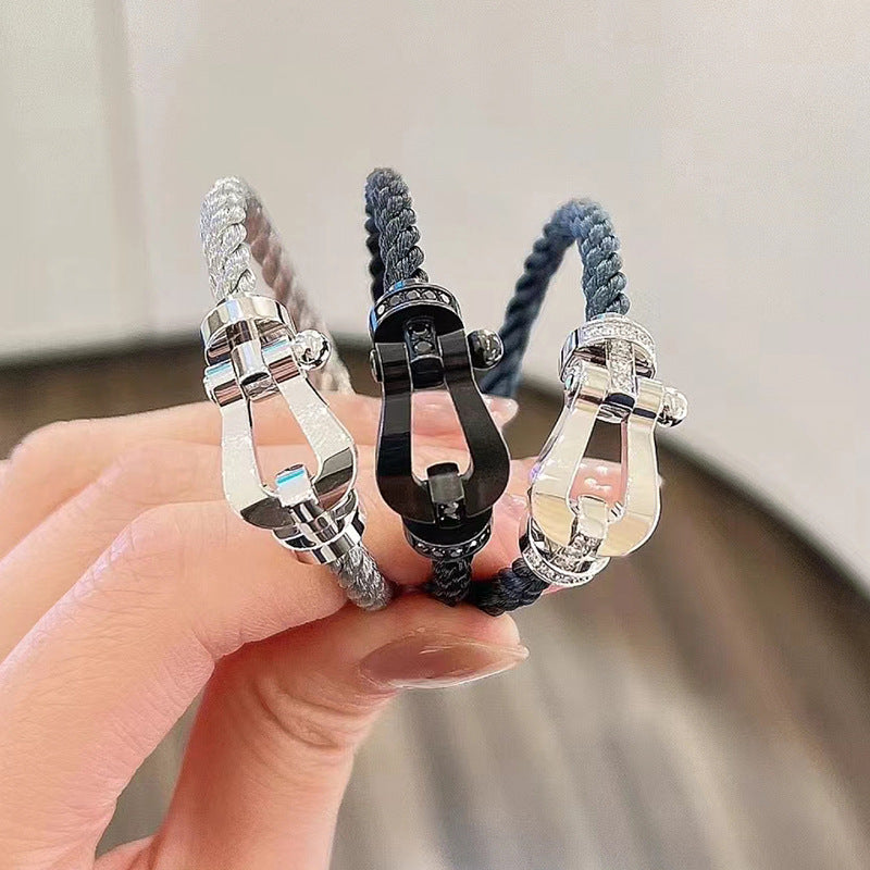 [Vicky]FORCE LARGE HORSESHOE NO DIAMOND BRACELET SILVER