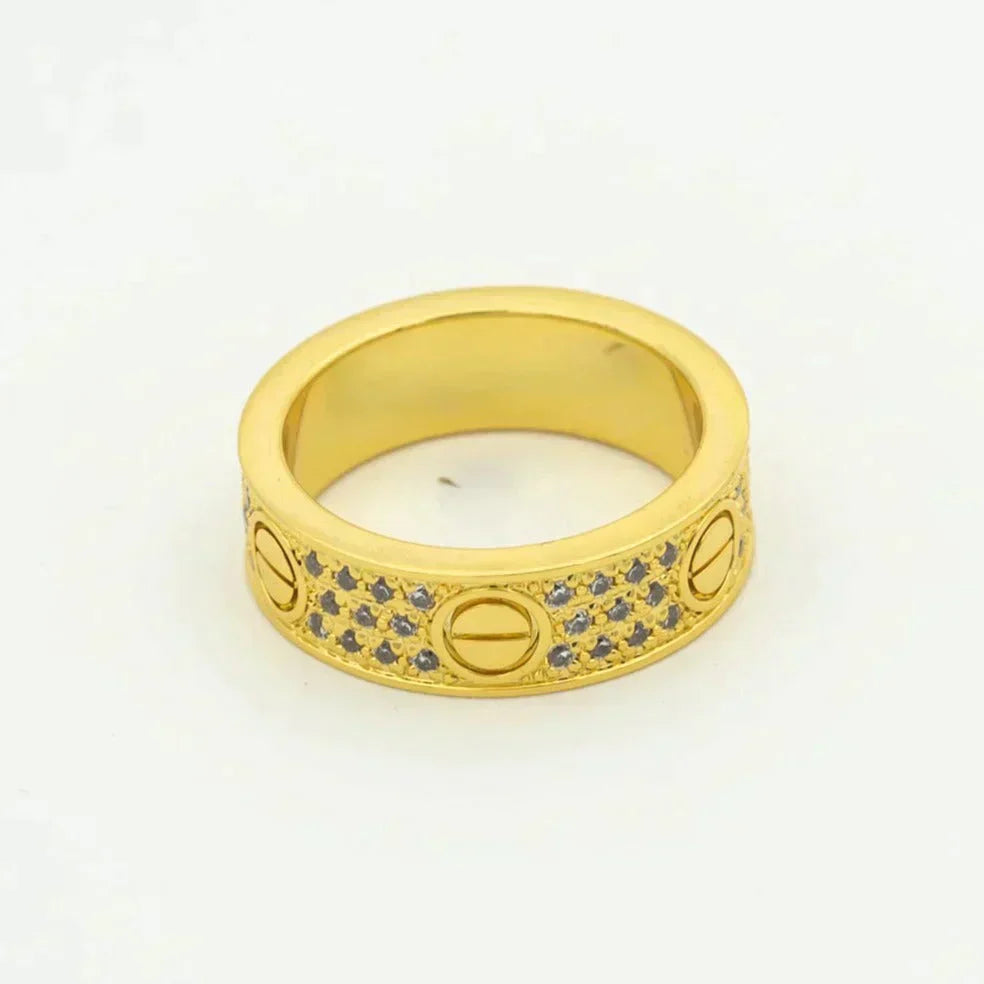 [Vicky]LOVE RING 5.5MM DIAMONDS PAVED