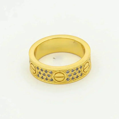 [Vicky]LOVE RING 5.5MM DIAMONDS PAVED