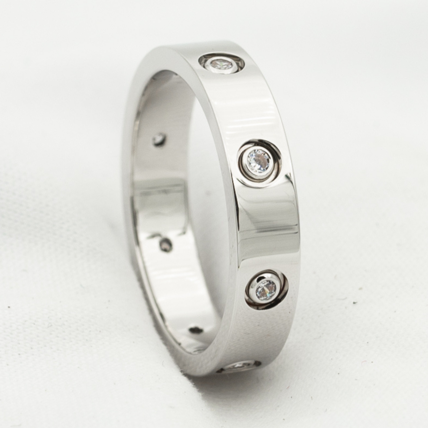 [Vicky]LOVE RING 3.6MM 8 DIAMONDS