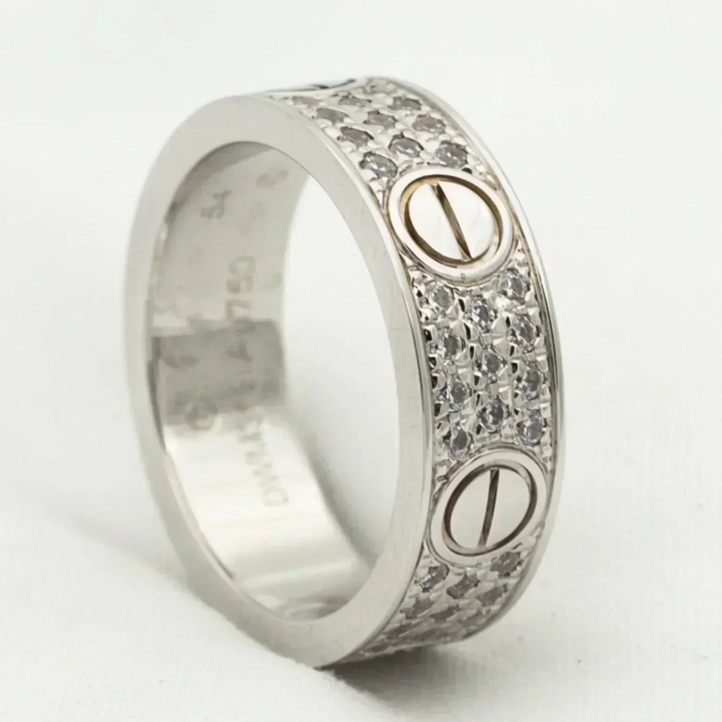 [Vicky]LOVE RING 5.5MM DIAMONDS PAVED